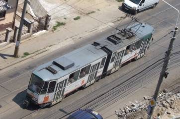 Tramvai deraiat pe Strada Democrației. Accident cu victimă