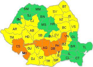 Cod portocaliu de ploi torenţiale în Prahova Cod portocaliu de ploi torenţiale în Prahova