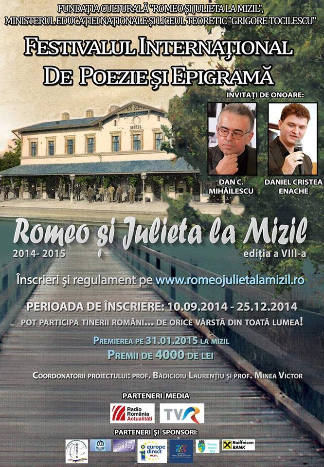 Romeo şi Julieta la Mizil, festival internaţional de poezie şi epigramă