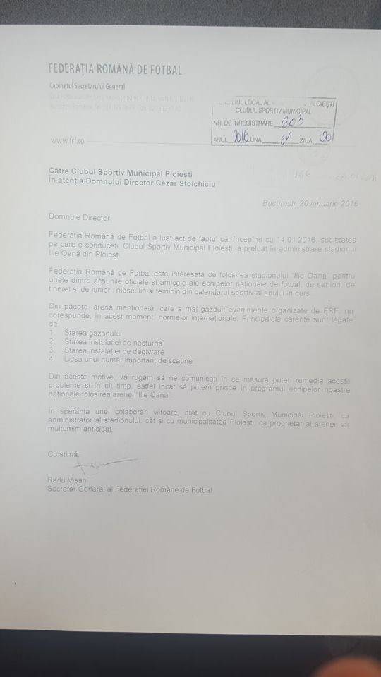 FRF ar putea urni lucrările de la arena Ilie Oană. Directorul CSM promite că se va bate pentru alocarea banilor FRF ar putea urni lucrările de la arena Ilie Oană. Directorul CSM promite că se va bate pentru alocarea banilor