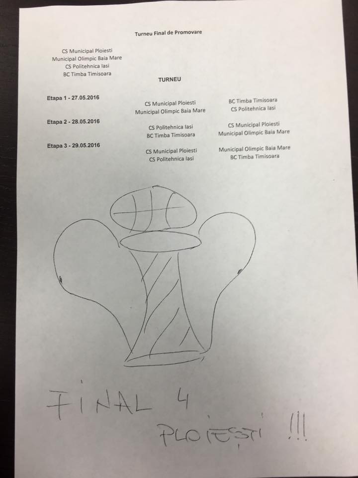 CSM Ploiești va organiza Final Four-ul de promovare în Liga Națională de baschet masculin!