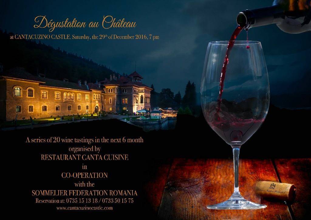 Surprizele continuă la Castelul Cantacuzino, cu a treia degustare de vin Surprizele continuă la Castelul Cantacuzino, cu a treia degustare de vin