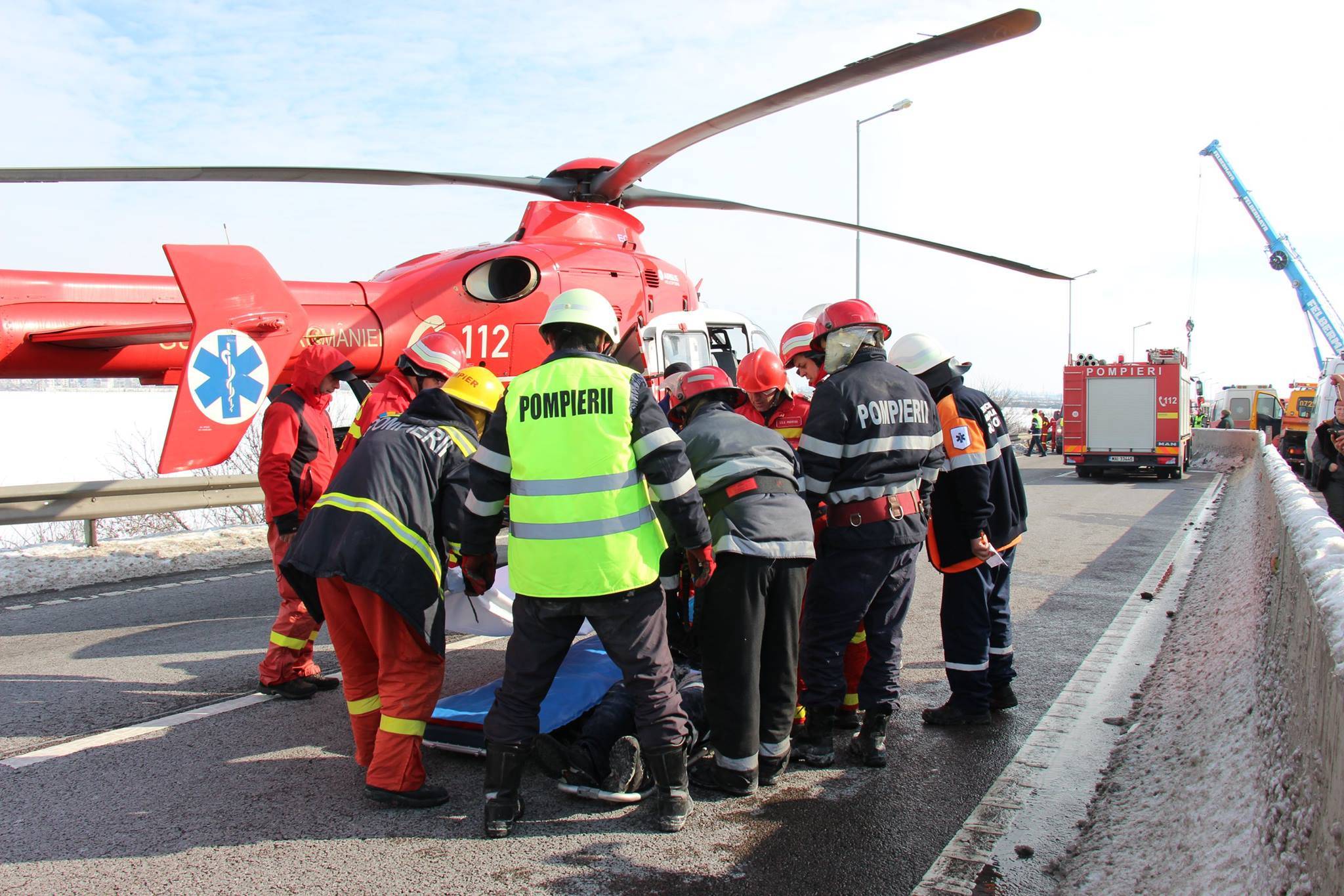 Accident grav pe DN1, la Potigrafu.A fost chemat elicopterul SMURD