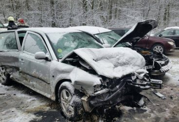 Accident la Şotrile. O şoferiţă a intrat cu maşina într-un pom