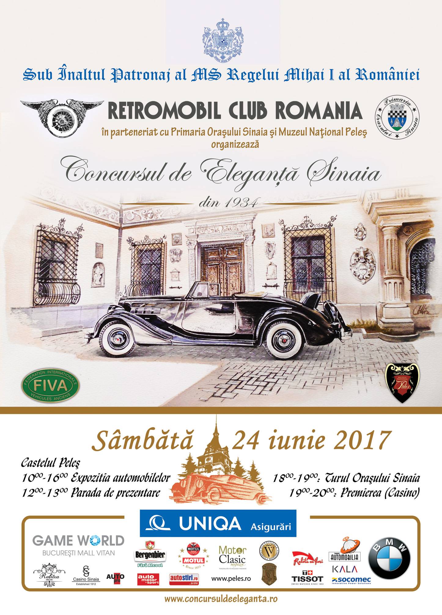 Concursul de eleganţă Sinaia 2017 – Parada maşinilor clasice Concursul de eleganţă Sinaia 2017 – Parada maşinilor clasice