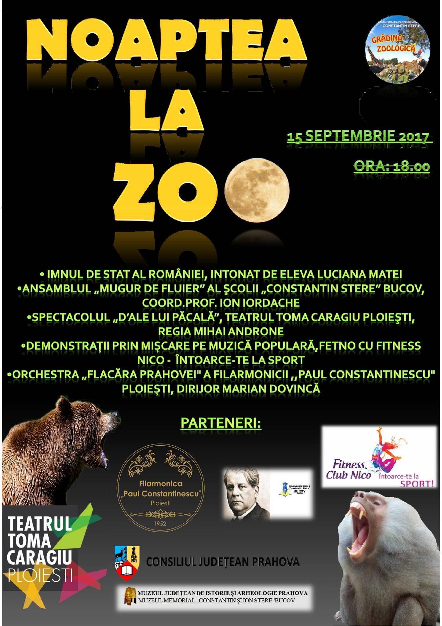 15 septembrie – Noaptea la Zoo Bucov 15 septembrie – Noaptea la Zoo Bucov