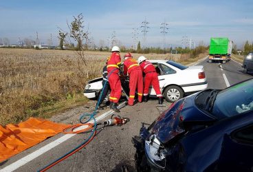 Imagini de la accidentul produs la Moara Nouă, pe Centura de Est