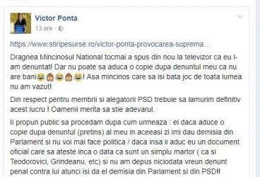 Victor Ponta: “Dragnea, Mincinosul Naţional”