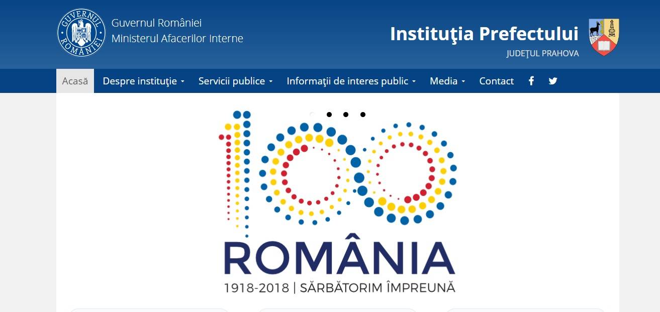 Prefectura Prahova are site nou Prefectura Prahova are site nou