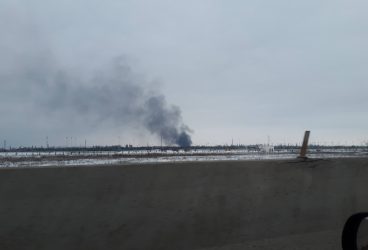 Incendiu la rafinaria Astra. Fumul s-a vazut de la kilometri distanță