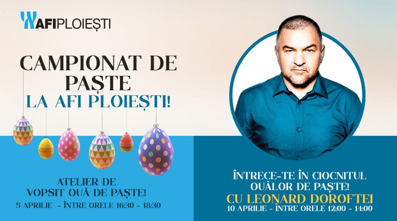 Descoperă programul inedit pe care AFI Ploiești ți l-a pregătit de Paște Descoperă programul inedit pe care AFI Ploiești ți l-a pregătit de Paște