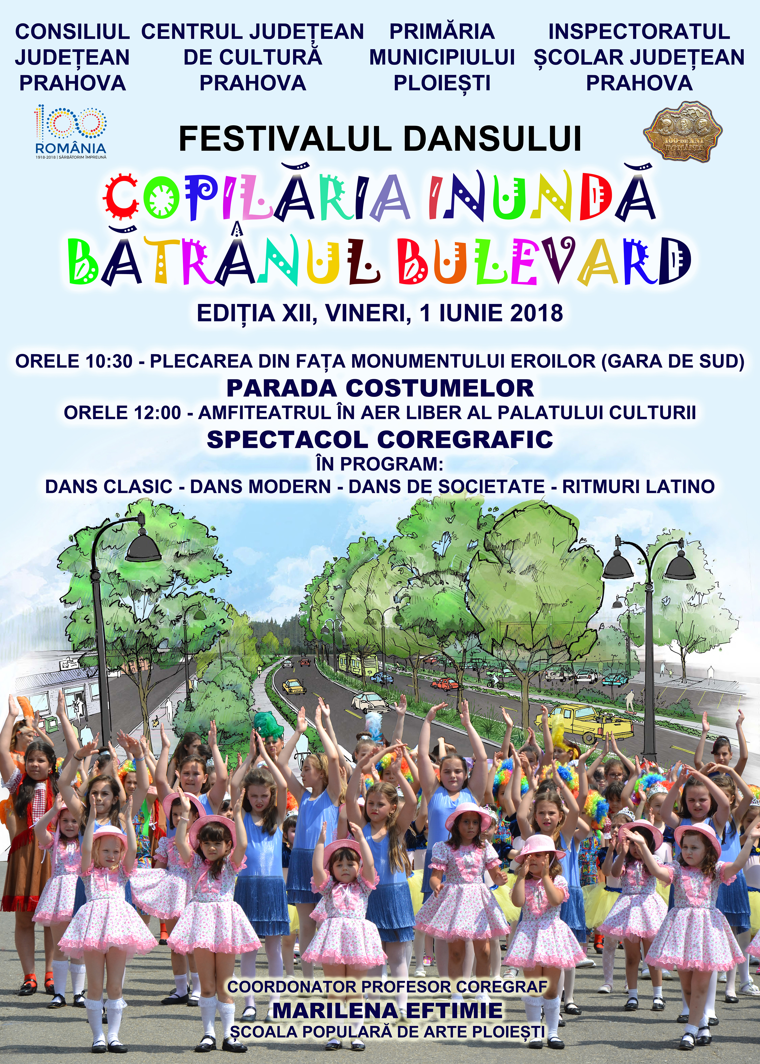 Festivalul Dansului “COPILĂRIA INUNDĂ BĂTRÂNUL BULEVARD”, de Ziua Copilului