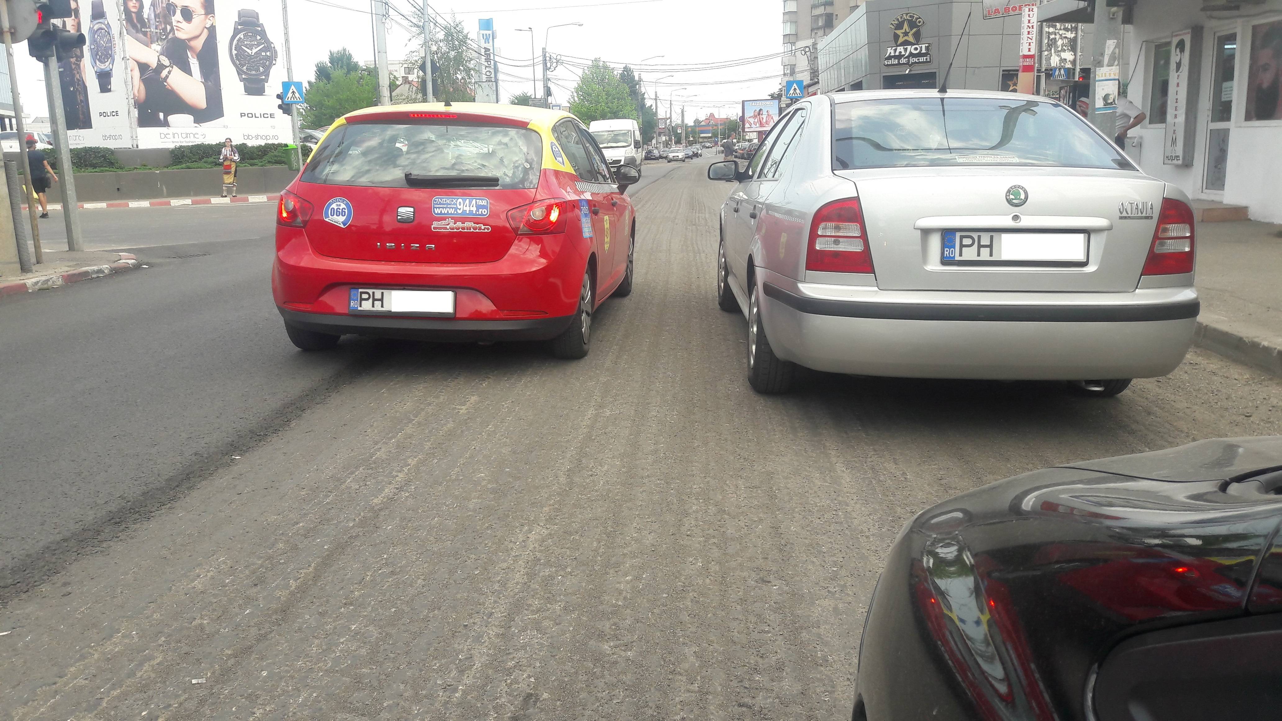 Ploieştiul aniversat cu o arteră importantă râcâită toată de asfalt