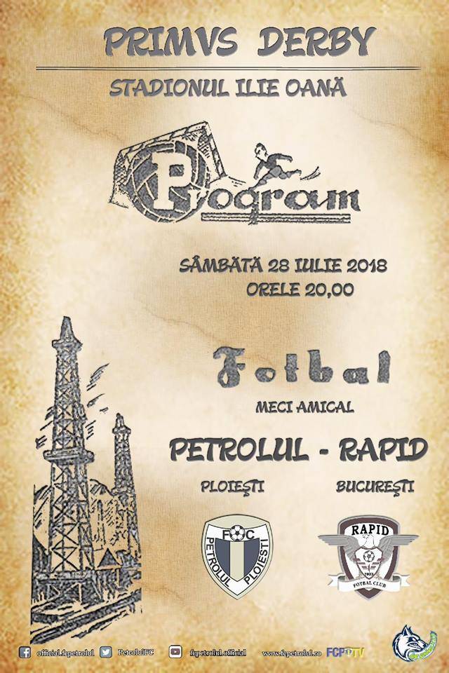 Parfumul derbiurilor de altădată: noul Petrolul versus noul Rapid, într-un amical al aducerilor aminte! Parfumul derbiurilor de altădată: noul Petrolul versus noul Rapid, într-un amical al aducerilor aminte!