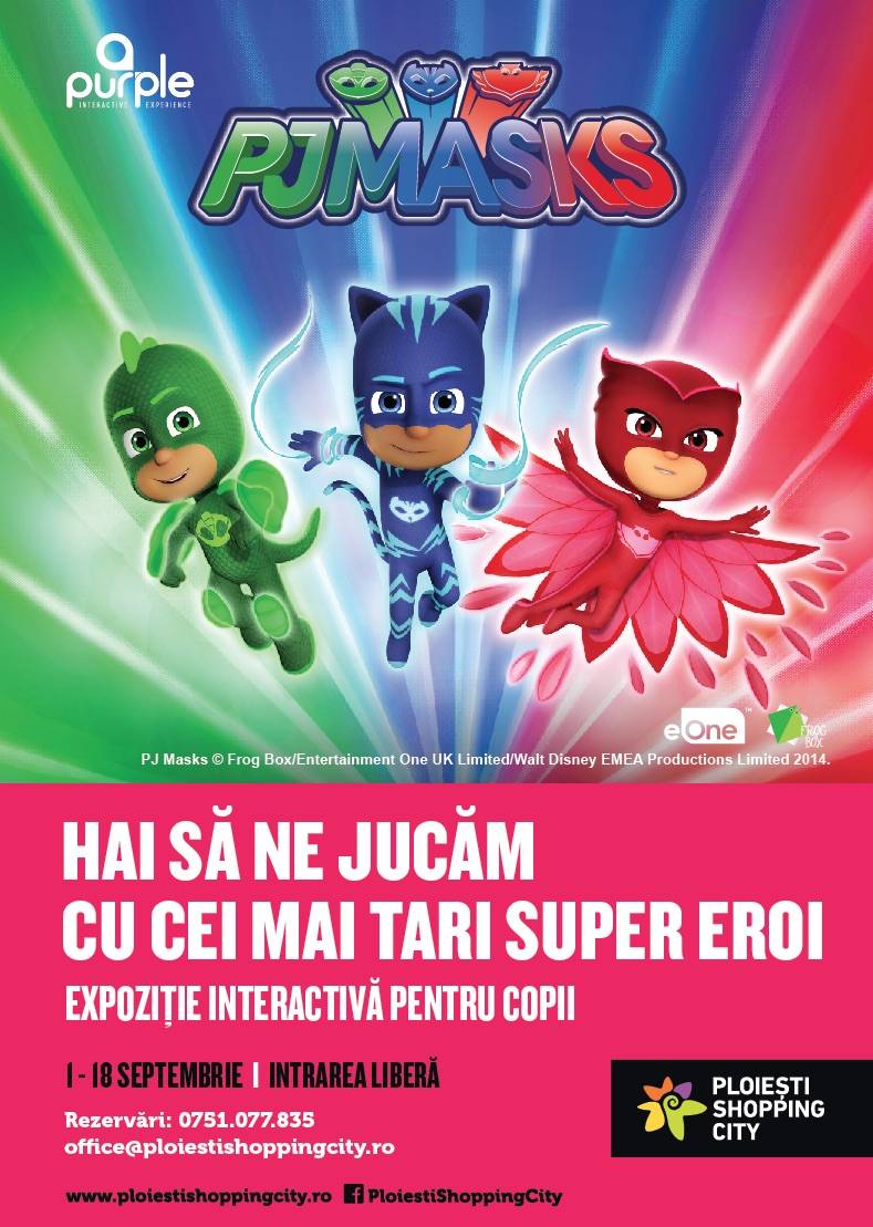 „Eroii în Pijama” îi cheamă pe toți copiii la distracție în Ploiești Shopping City