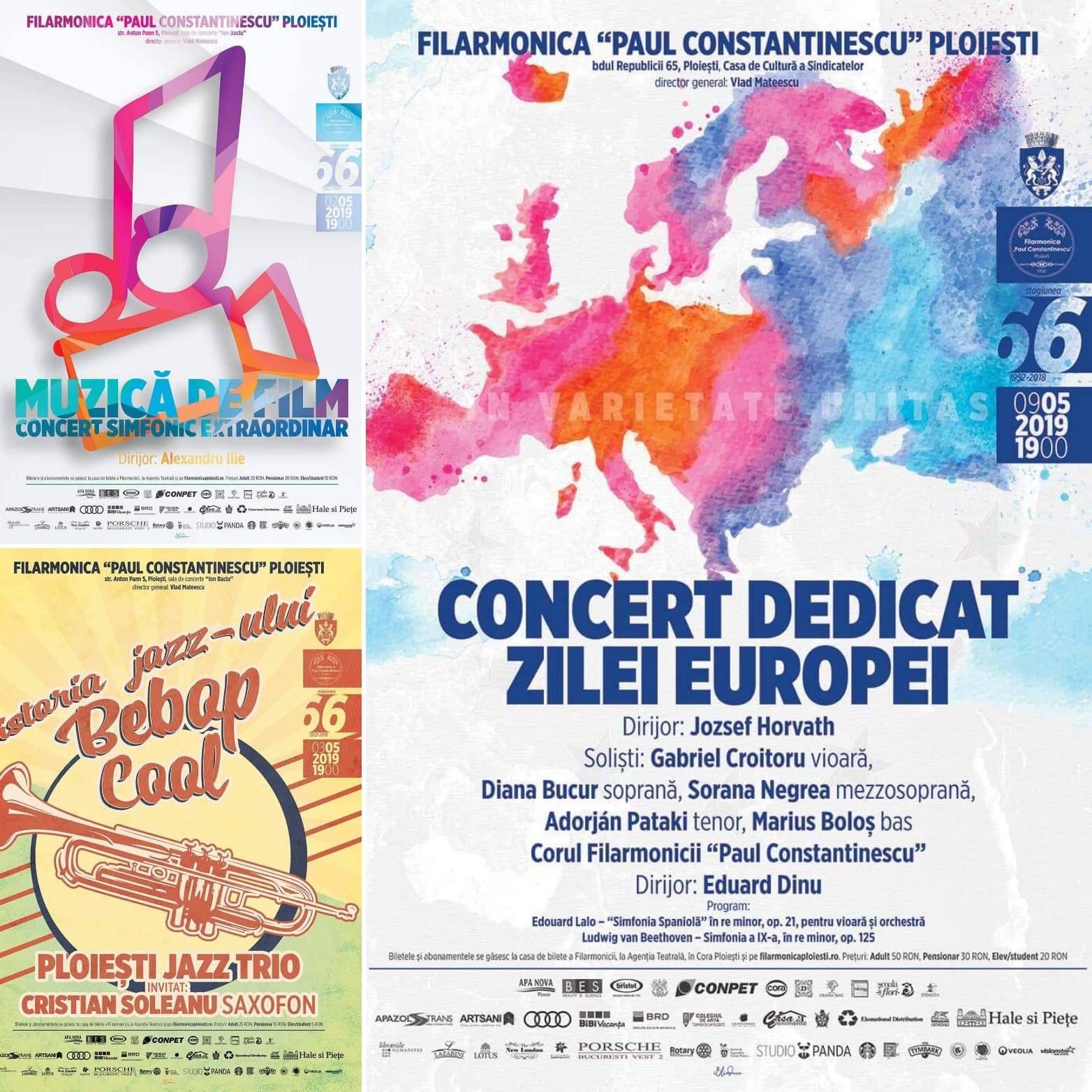 Filarmonica: muzică de film, jazz şi Ziua Europei