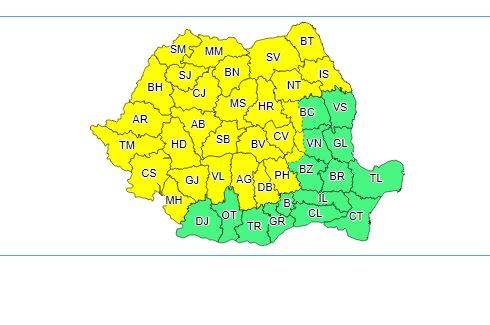 Cod galben de furtună pentru întreg judeţul Prahova Cod galben de furtună pentru întreg judeţul Prahova