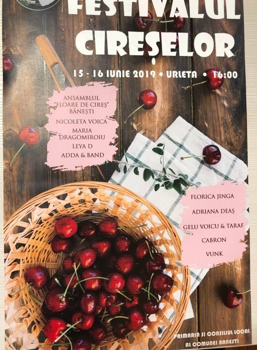 Festivalul Cireşelor (15-16 iunie) Băneşti-Urleta, cu artişti de primă mărime