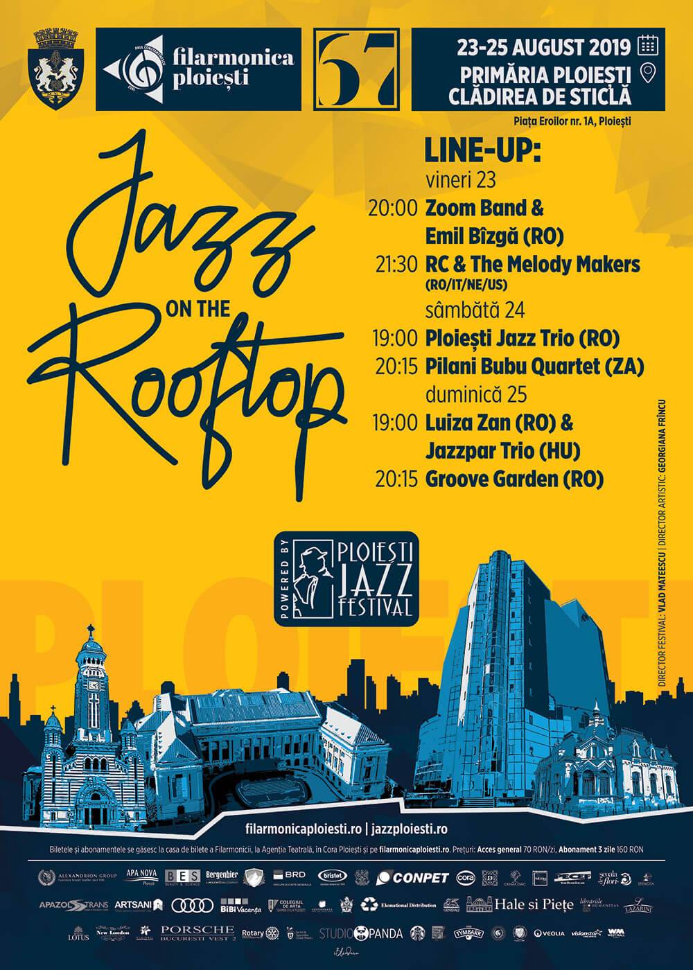 Festival de jazz pe acoperişul Primăriei Ploieşti (23-25 august)