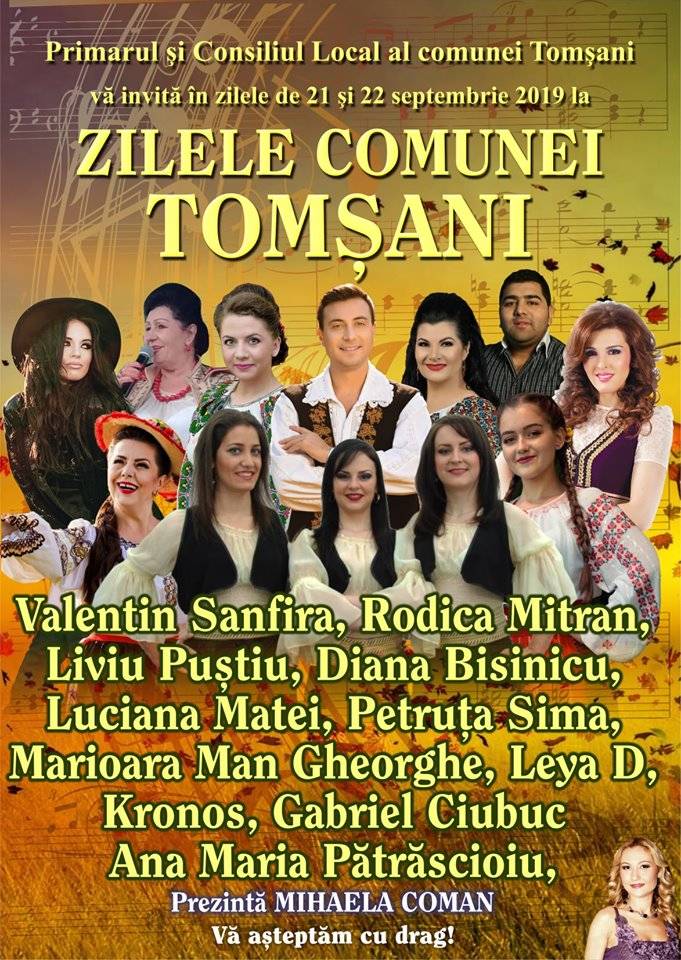 21-22 septembrie – Zilele comunei Tomşani