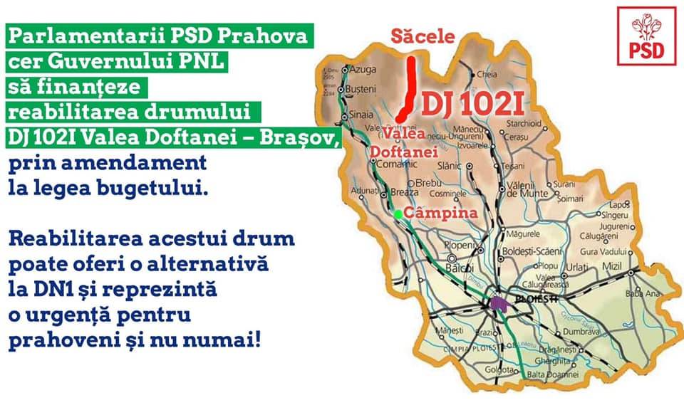 Amendament la Legea bugetului pentru finanţarea drumului Valea Doftanei-Braşov