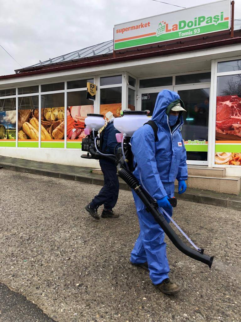 Operaţiune de dezinfecţie “ca la carte” în comuna Băneşti