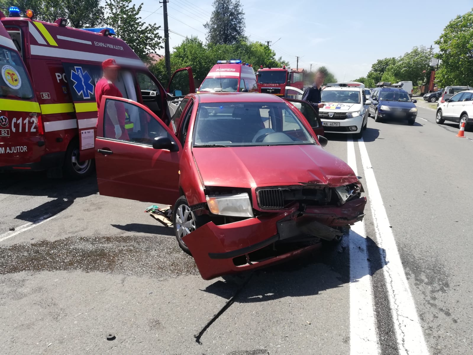Accident cu 4 maşini la Valea Călugărească Accident cu 4 maşini la Valea Călugărească