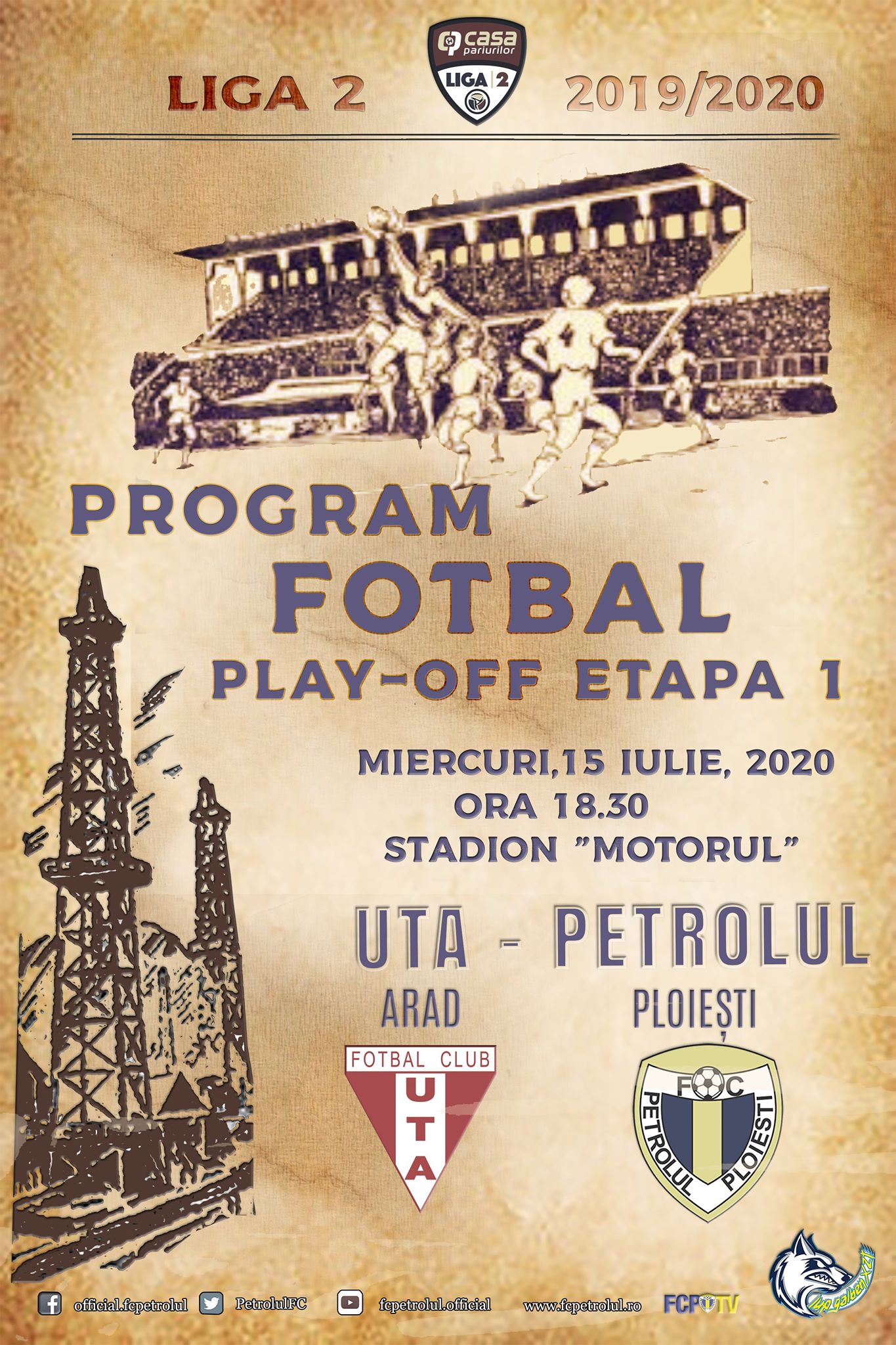 Petrolul atacă Aradul pornind de la… Timișoara! Derbiul UTA – Petrolul, pentru a doua oară pe iarbă sintetică, în acest sezon! Miercuri, 15 iulie 2020, cu un caracter cvasi-decisiv!