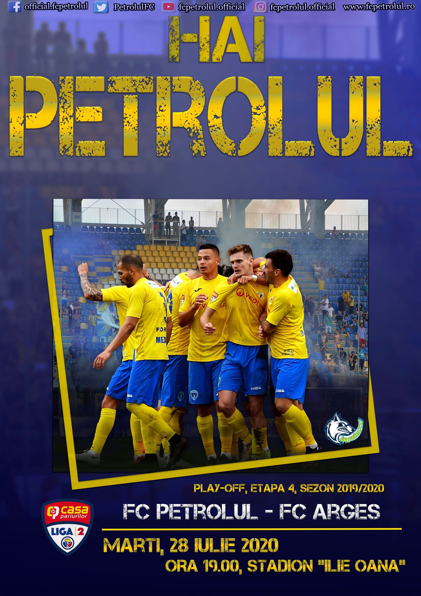 Începe în curând cea mai importantă “finală” pentru FC Petrolul din faza play-off-ului! Numai un succes în dauna Argeșului mai păstrează visul promovării “lupilor”!