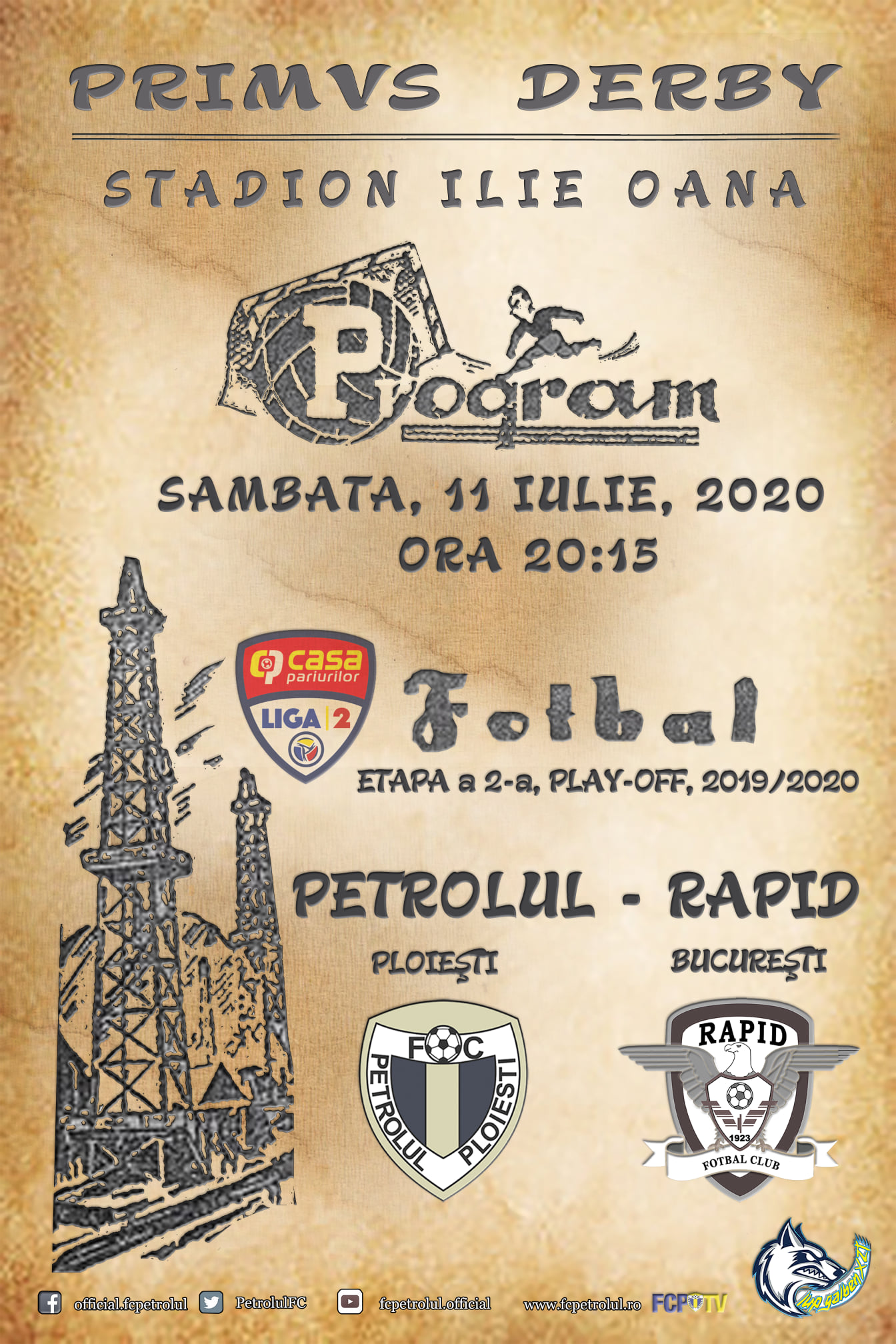 Fără mai mulți titulari, cu destui juniori, cu arbitrul schimbat din cauza infectării cu virusul Covid-19 și cu un… bucureștean la centru, Petrolul va încerca o minune, în “Primvs Derby”, contra Rapidului!