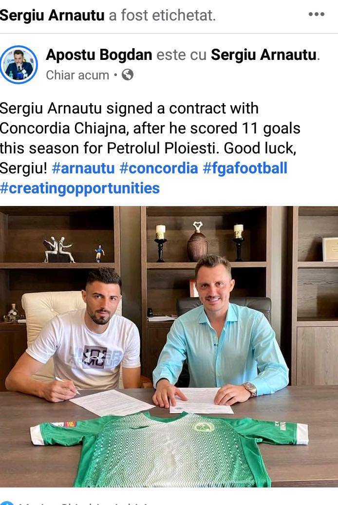 Nu l-a dus la… UTA și l-a lăsat tot în Liga a II-a, prin “vecini”! Intermediarul de jucători Bogdan Apostu a bătut palma cu ilfovenii de la Concordia Chiajna pentru transferul golgheterului Petrolului!