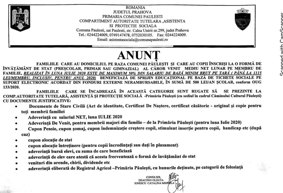 În ce condiţii pot obţine sprijin educaţional elevii şi poreşcolarii din Păuleşti În ce condiţii pot obţine sprijin educaţional elevii şi poreşcolarii din Păuleşti