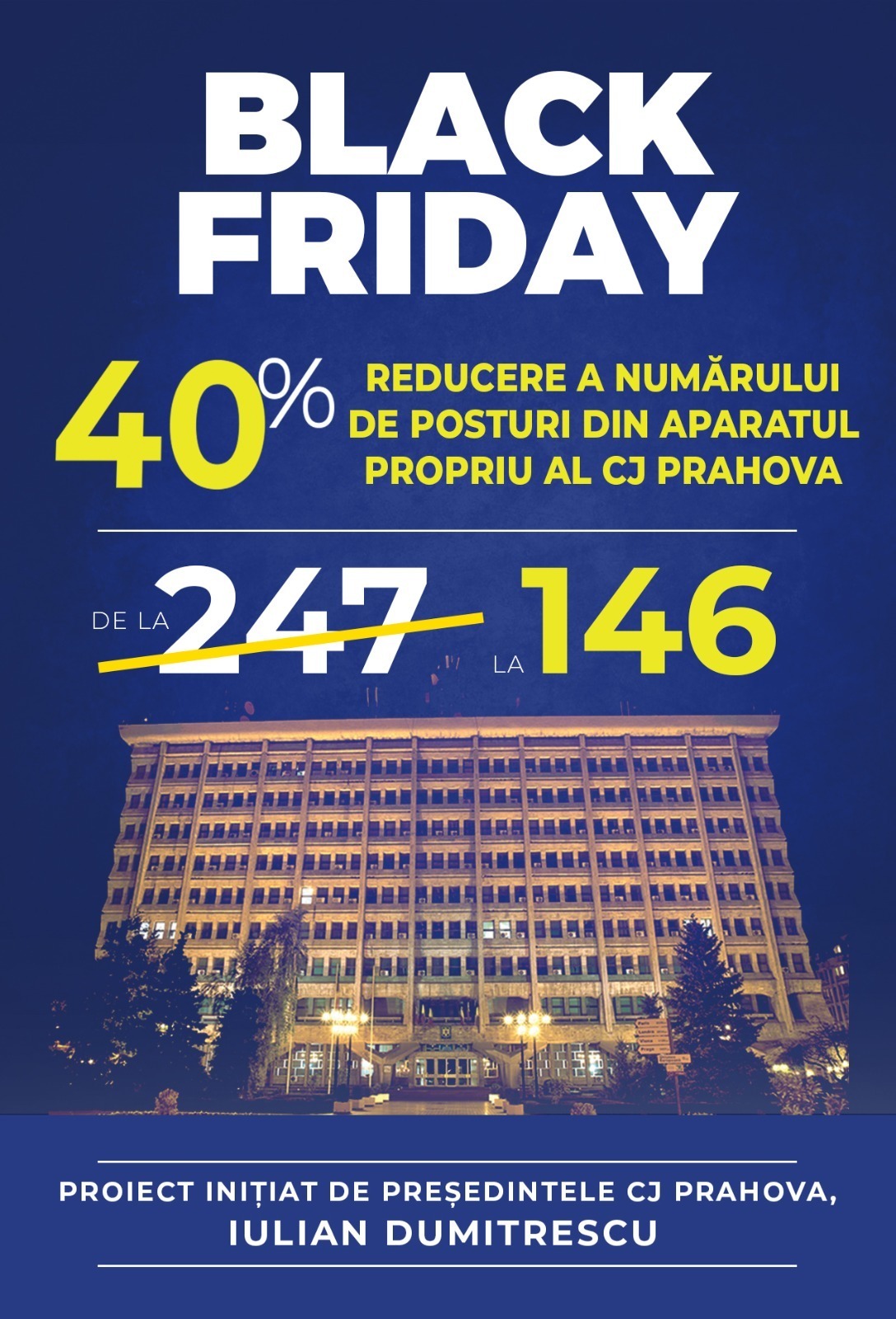 Consiliul Județean Prahova vine cu o ofertă ”generoasă” de Black Friday Consiliul Județean Prahova vine cu o ofertă ”generoasă” de Black Friday