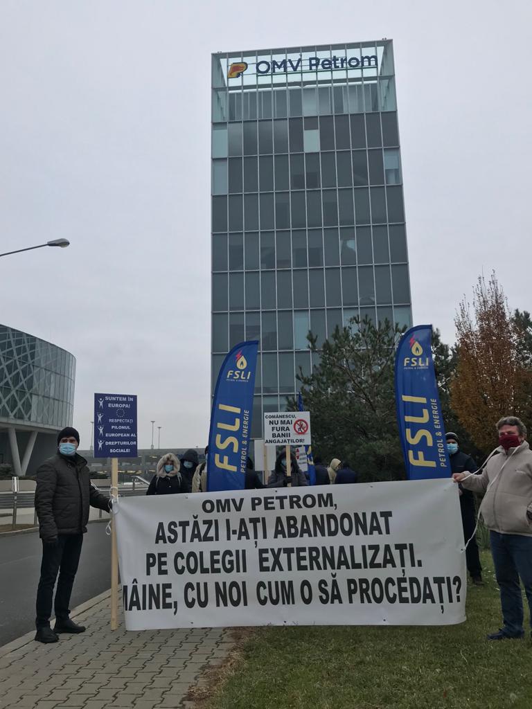 F.S.L.I. Petrol-Energie a pichetat astăzi principalele sedii OMV Petrom și GSP Holding F.S.L.I. Petrol-Energie a pichetat astăzi principalele sedii OMV Petrom și GSP Holding