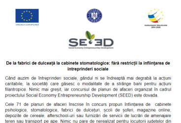 De la fabrici de dulceață la cabinete stomatologice: fără restricții la înființarea de întreprinderi sociale