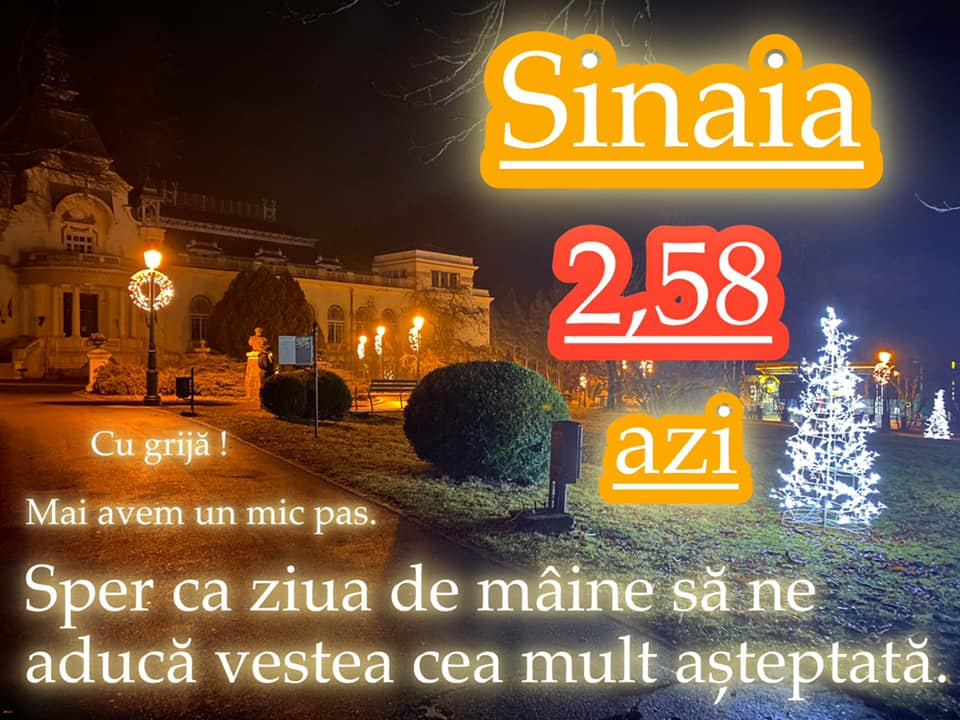 Sinaia așteaptă să iasă din scenariul roșu Covid pentru Revelion! Sinaia așteaptă să iasă din scenariul roșu Covid pentru Revelion!
