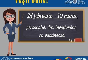 Începe vaccinarea cadrelor didactice!