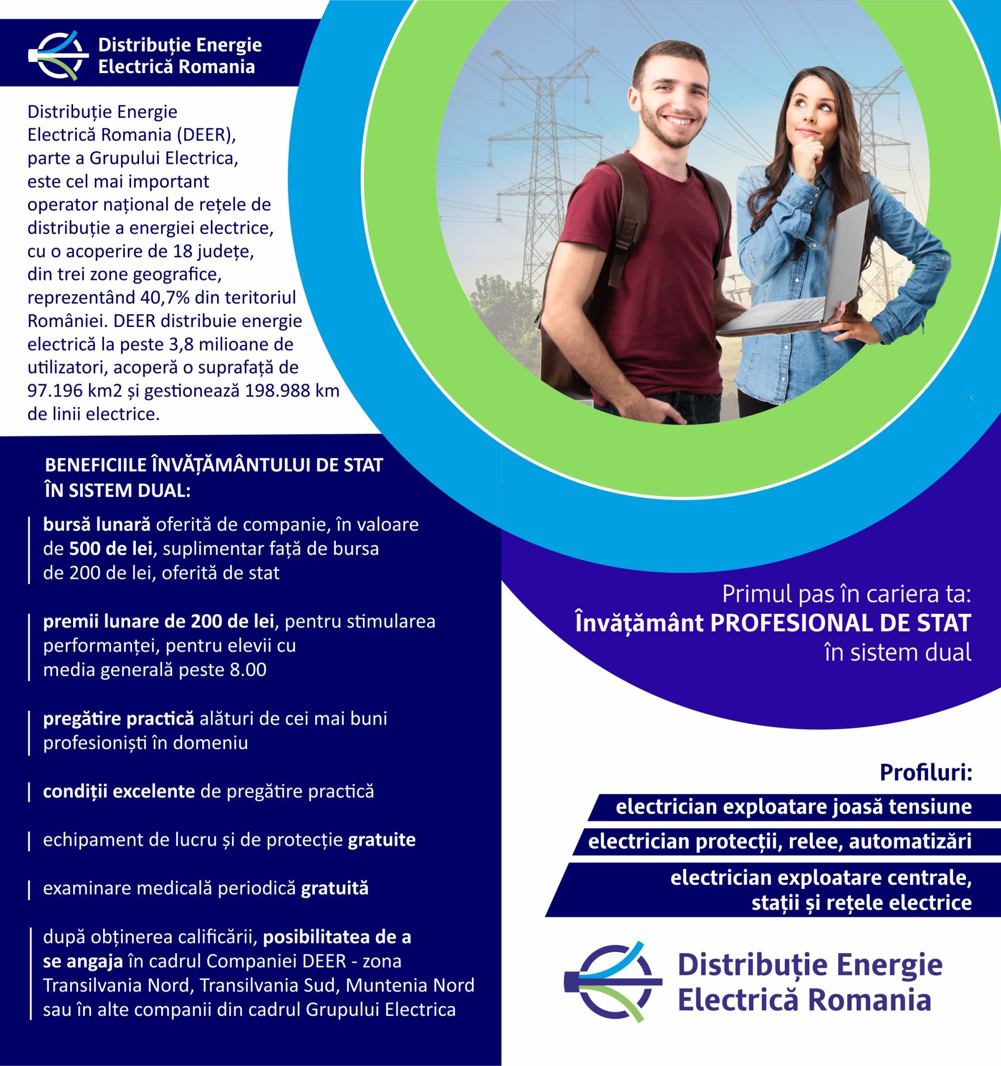 Electrica (DEER) organizează o clasă de electricieni la Liceul Energetic ”Elie Radu” Ploiești – bursă și angajare la absolvire