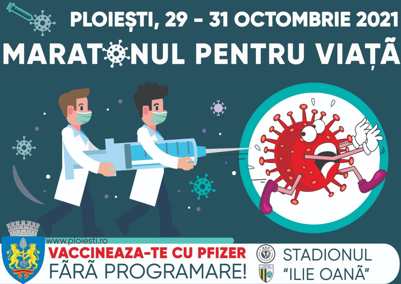 Vaccinare în masă, pe Stadionul ”Ilie Oană” Vaccinare în masă, pe Stadionul ”Ilie Oană”