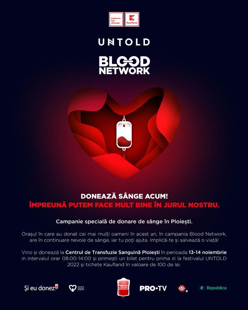 Sânge contra bilete la UNTOLD 2022 Sânge contra bilete la UNTOLD 2022