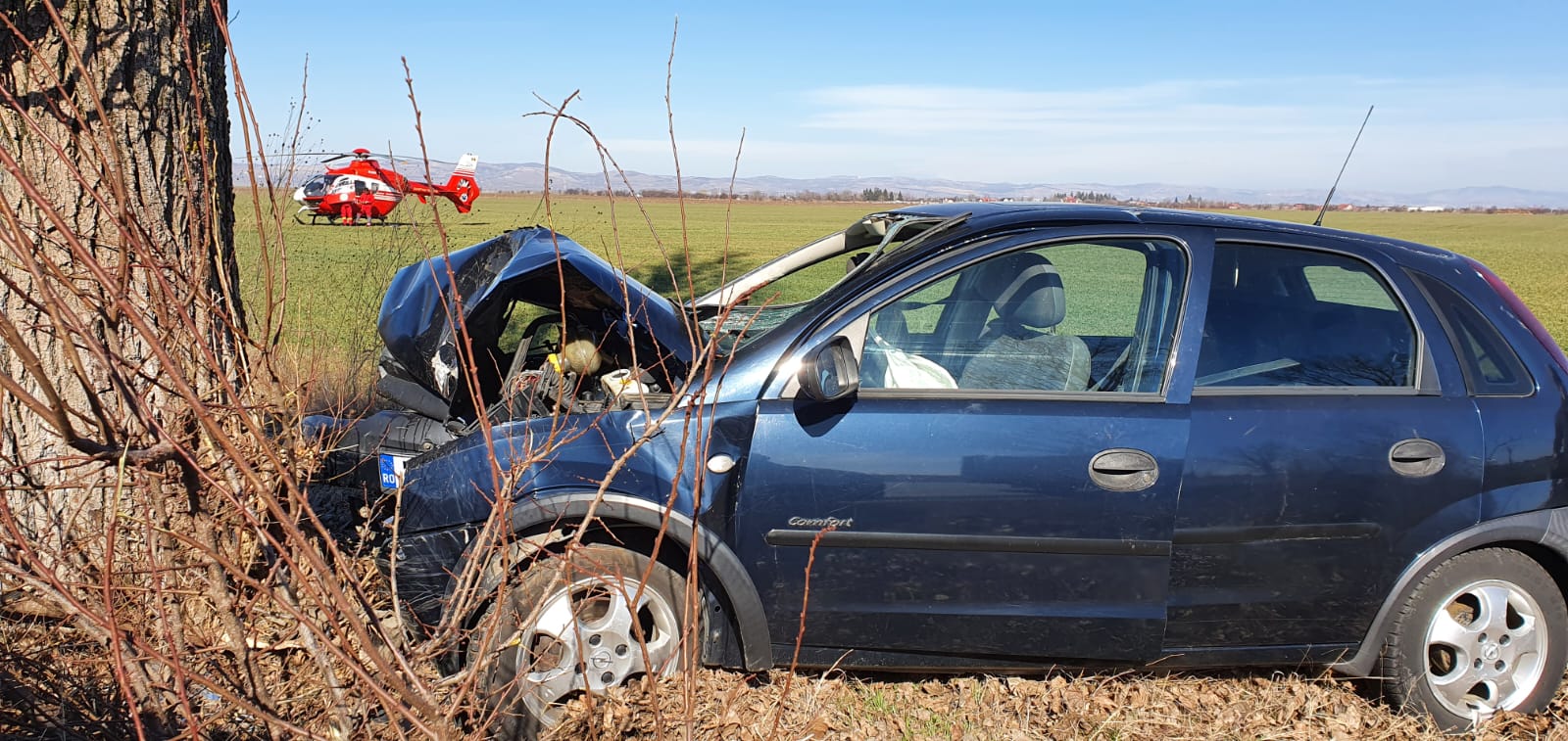 Accident cu intervenția elicopterului SMURD, la Albești-Paleologu