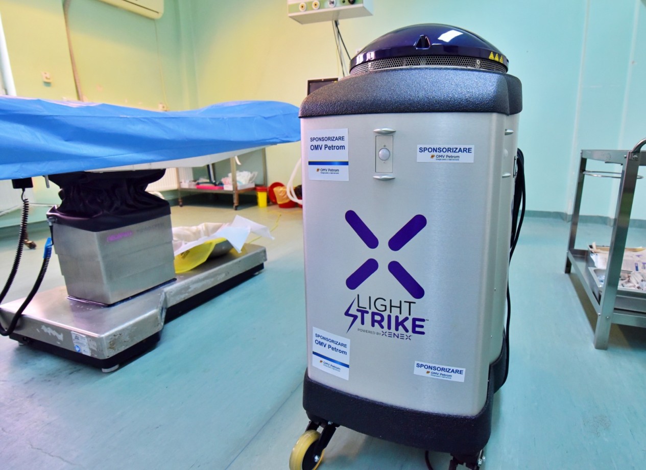 Robot ultraperformant pentru dezinfecția spațiilor din Spitalul Județean de Urgență Ploiești