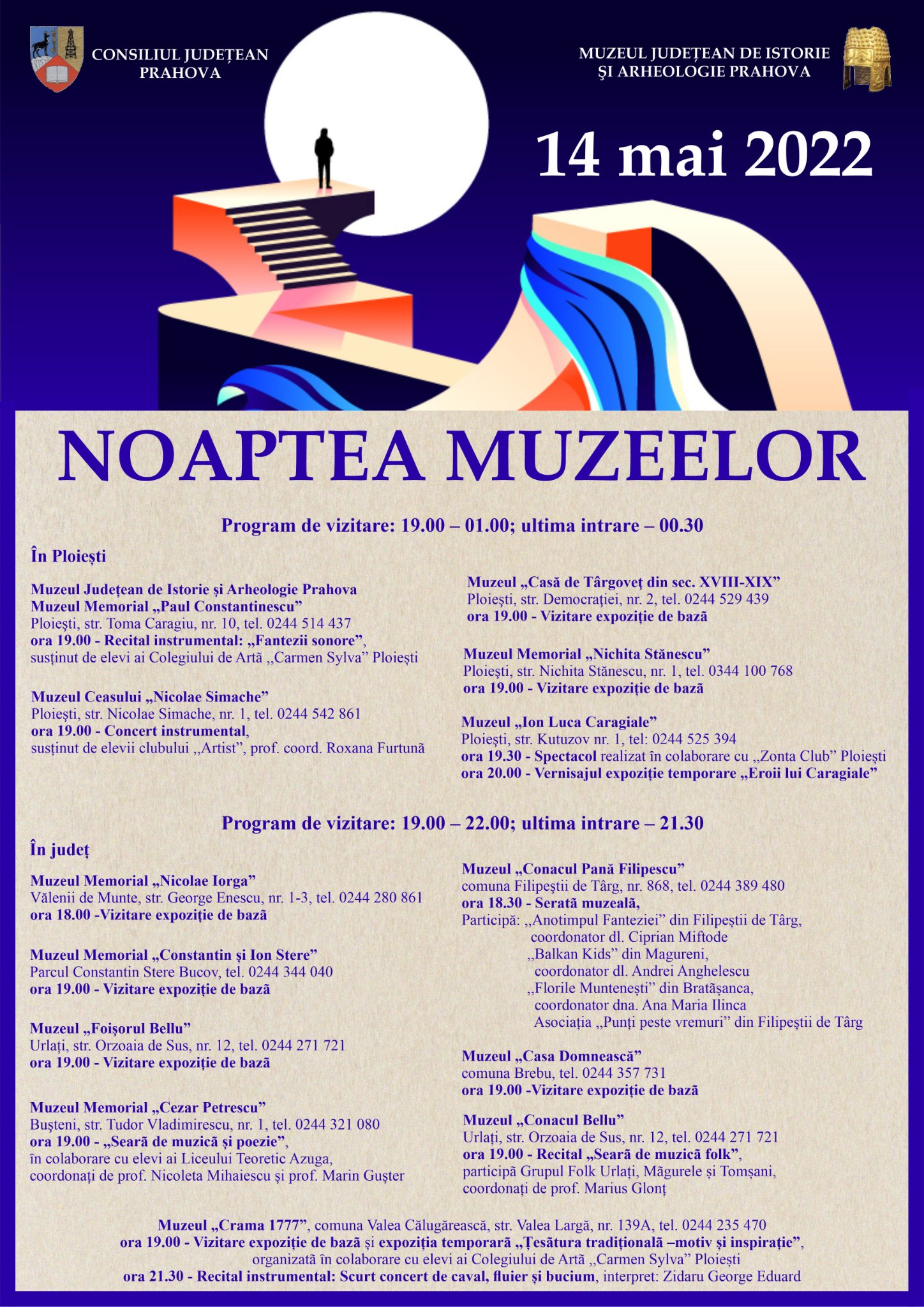 Pogramul secțiilor Muzeului Județean de Istorie Prahova pentru NOAPTEA MUZEELOR (14 mai)