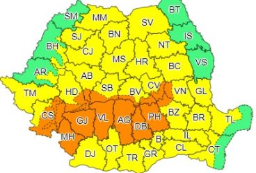 Azi și mâine, cod portocaliu de furtună în Prahova