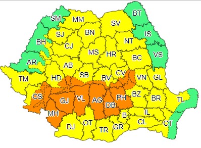 Azi și mâine, cod portocaliu de furtună în Prahova