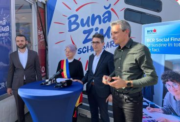 Caravana BCR și Vodafone ”Bună ziua, schimbare!”, în mijlocul oamenilor din comuna Drajna