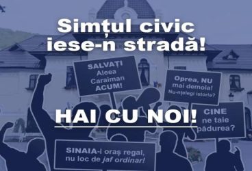 Protest civic de amploare la Sinaia împotriva ”odiosului proiect girat de primarul Vlad Oprea”