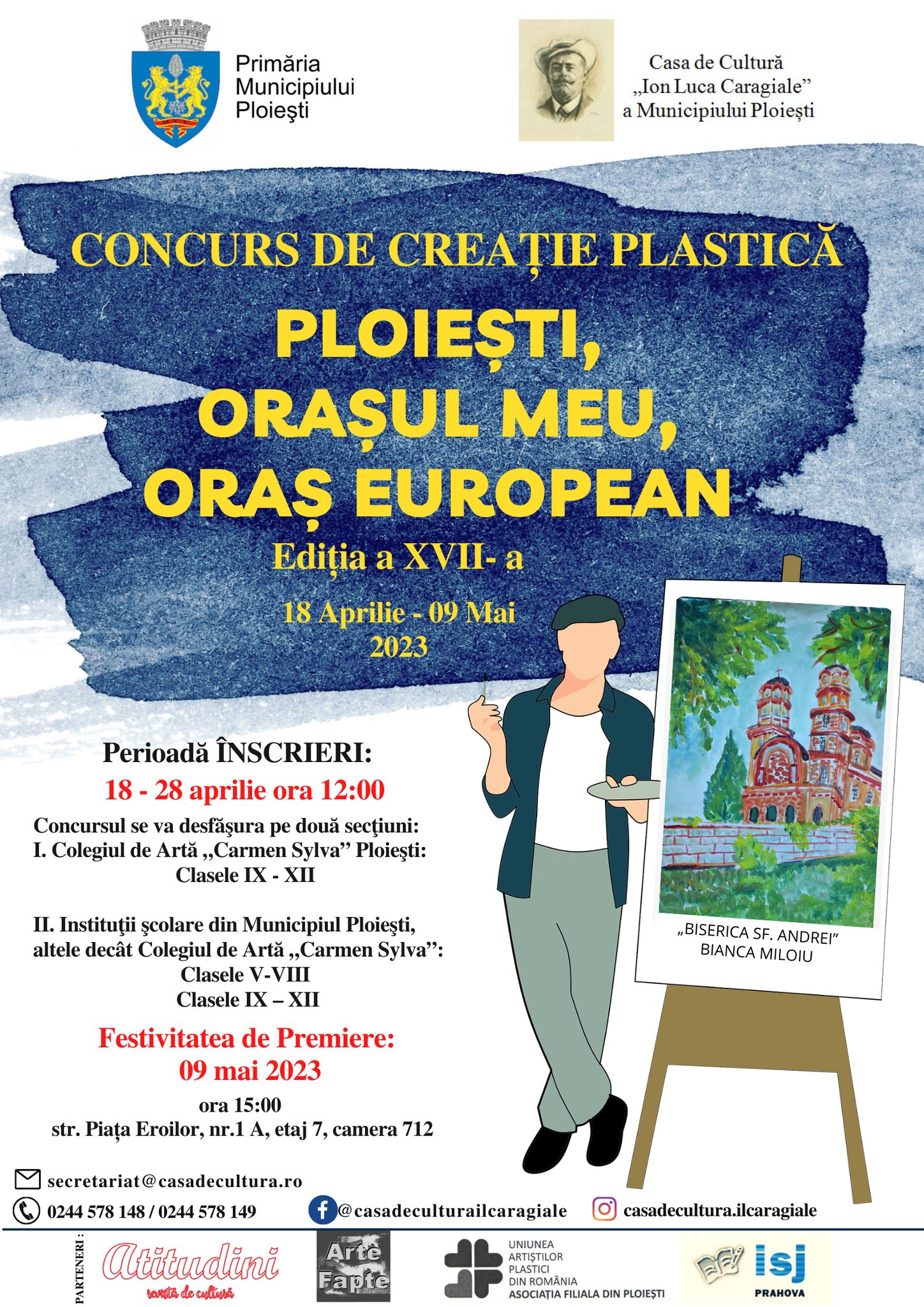 Concurs de artă plastică pentru elevi – „Ploiești, orașul meu, oraș european”