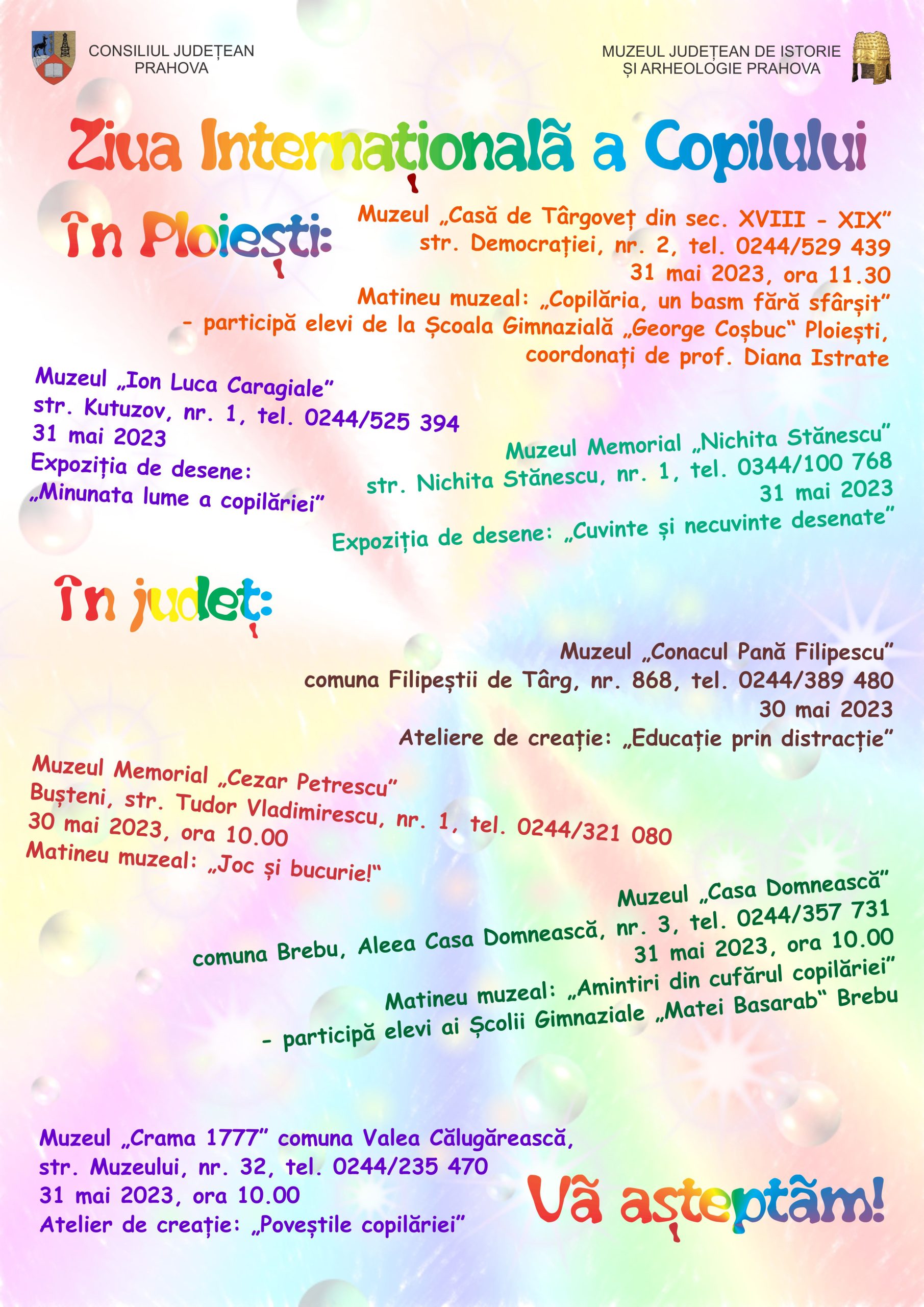 Ziua Copilului, sărbătorită la Muzeul Judeţean de Istorie şi Arheologie Prahova