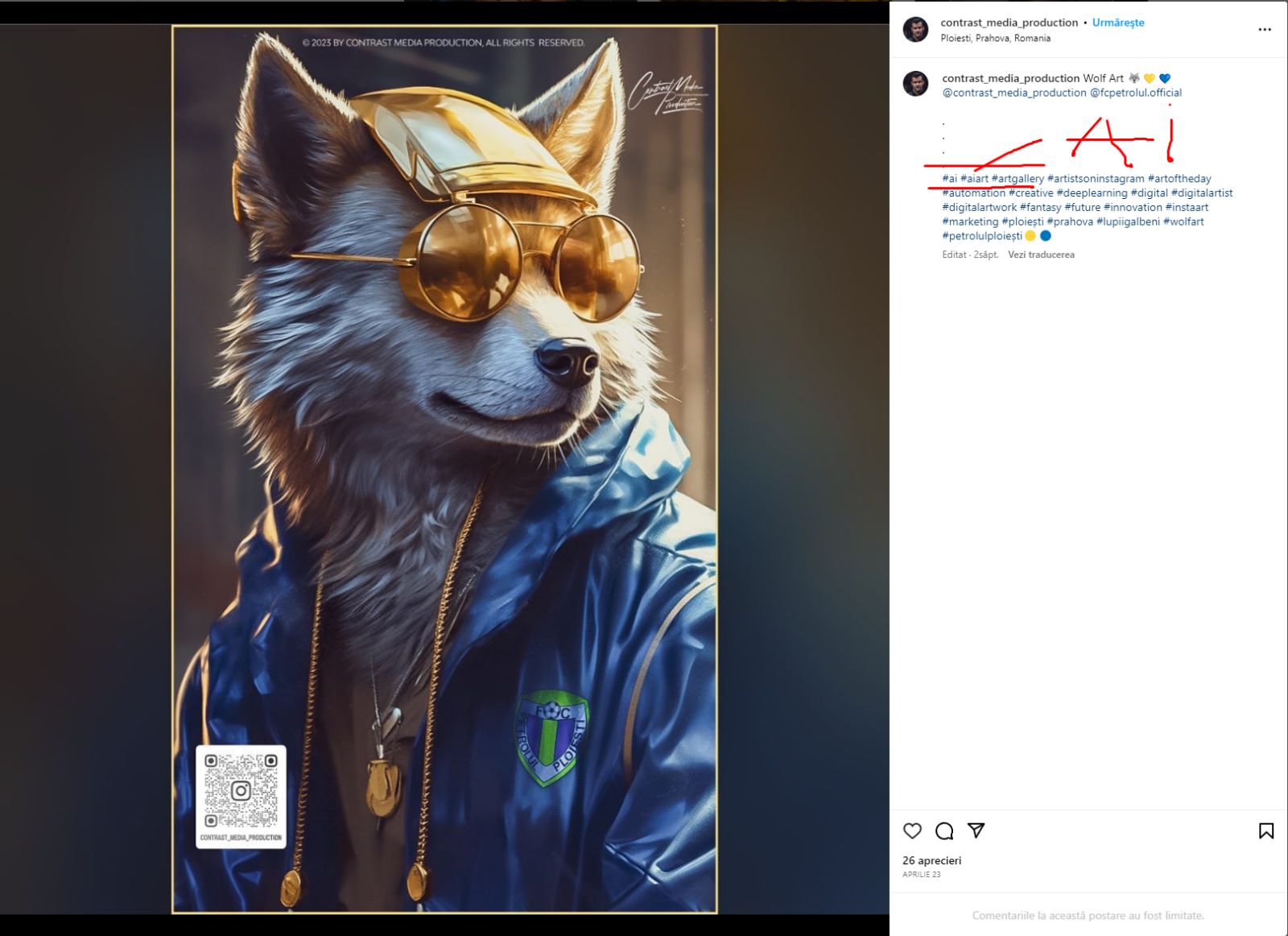 Tabloul pictat de inteligența artificială nu a avut succes printre ”lupii galbeni”